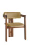 Hanah Home Silla de Madera Aterciopelada Nogal y Topo Claro